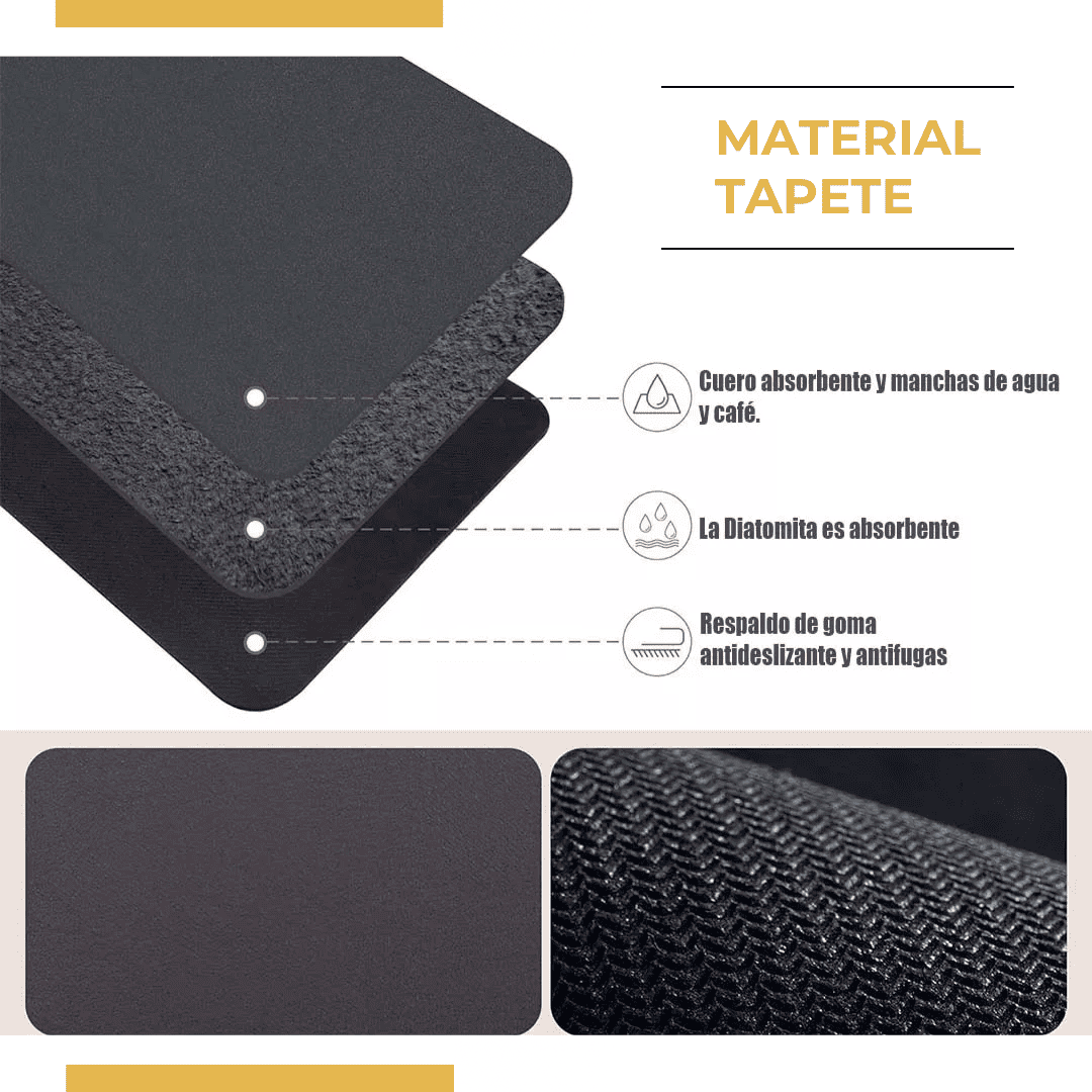 SECAFÁCIL PRO® Escurridor Modelo Americano + Tapete Absorbente Mágico de Regalo