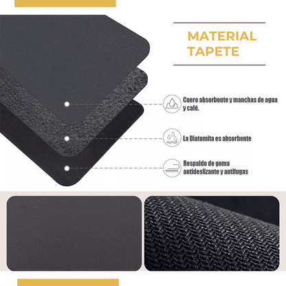 SECAFÁCIL PRO® Escurridor Modelo Americano + Tapete Absorbente Mágico de Regalo