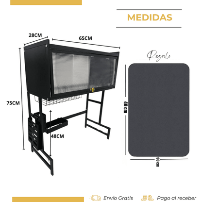 SECAFÁCIL PRO® Escurridor Modelo Americano + Tapete Absorbente Mágico de Regalo