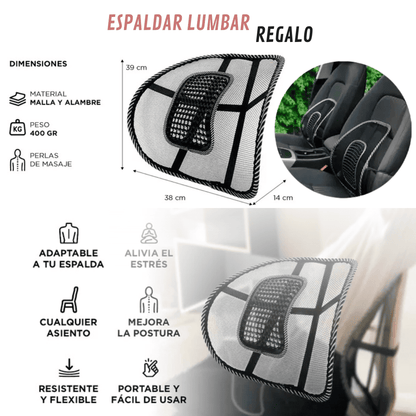 Nuevo Corrector de Postura 3.0 Ajustable + Espaldar Lumbar de Regalo - ¡Solo por hoy!