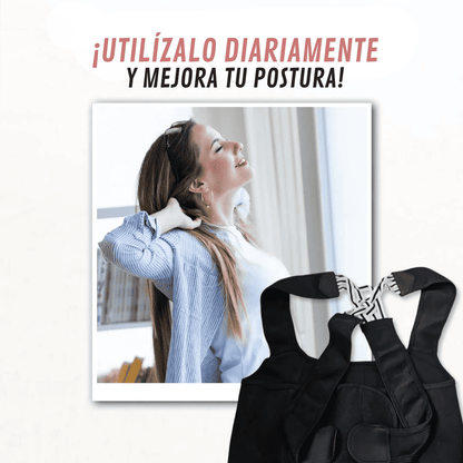 Nuevo Corrector de Postura 3.0 Ajustable + Espaldar Lumbar de Regalo - ¡Solo por hoy!